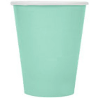 Party Central Club Pack of 240 Mint Green Durable Hot and Cold Tumbler Party Cups 9 oz.