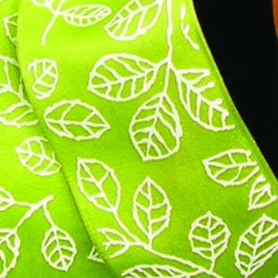 The Ribbon People Green and White Leaf Print Wired Craft Ribbon 1.5" x 54 Yards