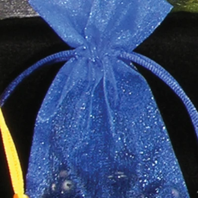 The Ribbon People Club Pack of 36 Royal Blue Organza Tie Gift Bags 5.5" x 8"