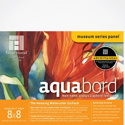 Ampersand Art Aquabord, Cradled, 2" Profile, 8" x 8"