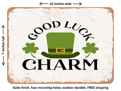 DECORATIVE METAL SIGN - Good Luck Charm