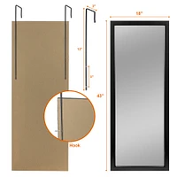 PS Framed Mirror Decorative Wall-Mounted Mirror Door Mirror for Living Room