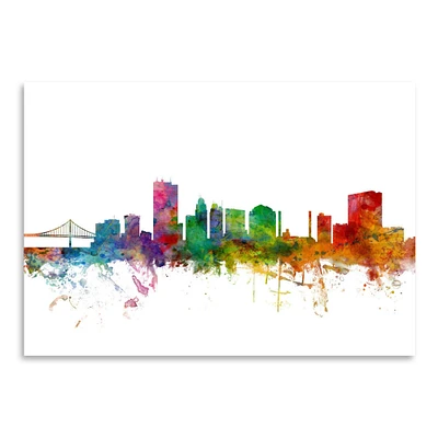 Toledo Ohio Skyline by Michael Tompsett  Poster Art Print - Americanflat