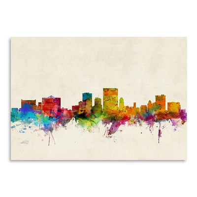 El Paso Texas Skyline by Michael Tompsett Poster Art Print