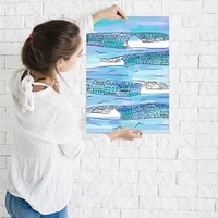 - Blue Waves Boho Art by Jetty Home  Poster Art Print - Americanflat