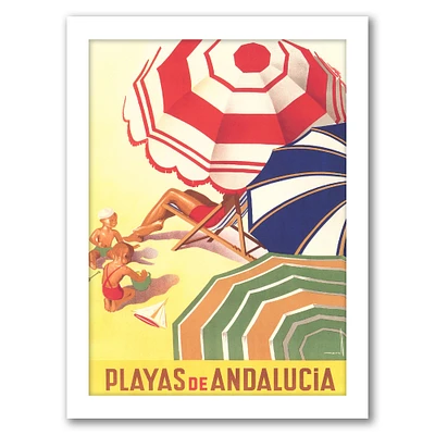 Travel Poster For Spanish Beaches by Found Image Press Frame  - Americanflat