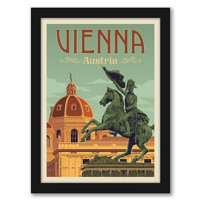 Austria Vienna by Joel Anderson Black Framed Print - Americanflat