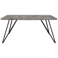 Merrick Lane Maya Rectangular Dining Table - Wood Finish Kitchen Table with Retro Hairpin Legs