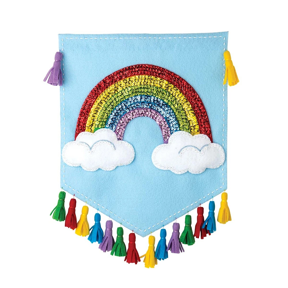 Bucilla  Rainbow Wall Hanging Felt & Sequin Kit