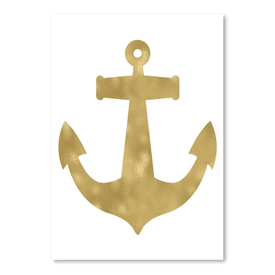 Anchor Gold On White by Amy Brinkman  Poster Art Print - Americanflat
