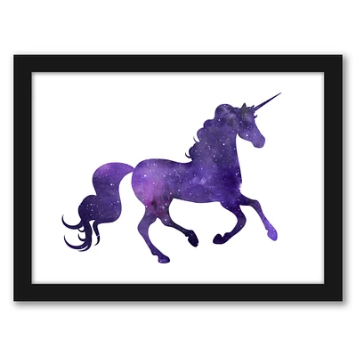 Cosmic Unicorn by Peach & Gold Frame  - Americanflat