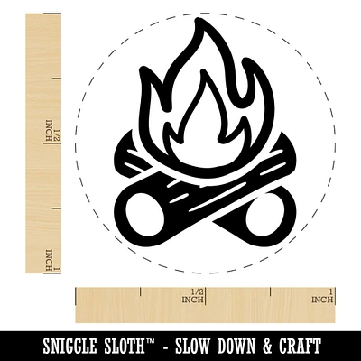 Campfire Cartoon Self-Inking Rubber Stamp for Stamping Crafting Planners