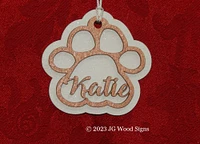 Dog Name Christmas Ornaments Gift Layered Wood JGWoodSigns Ornament KatieB6