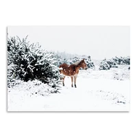 Horse In Snow by Tanya Shumkina  Poster Art Print - Americanflat