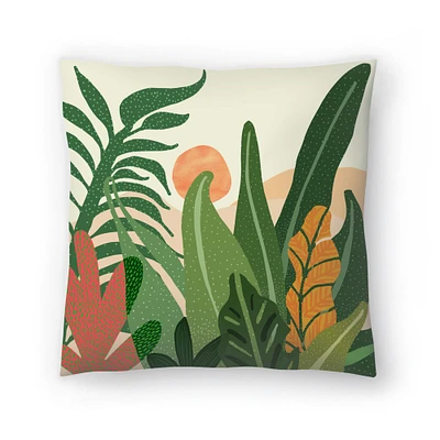 Desert Garden Sunset Throw Pillow Americanflat Decorative Pillow