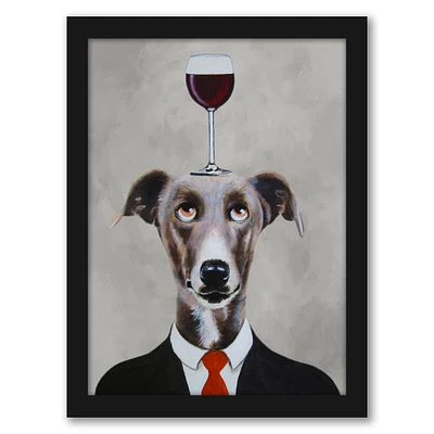 Greyhound With Wineglass by Coco De Paris Frame  - Americanflat