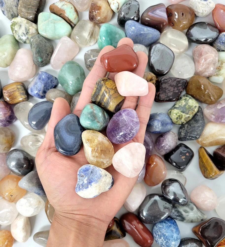 Mixed Tumbled Stones Bulk - Large Size