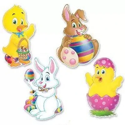 Pkgd Easter Cutouts (Pack of 12)