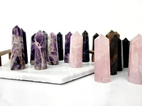 Hand-Polished Crystal Tower Point Obelisk