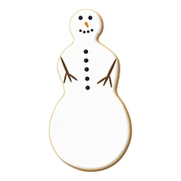 Primitive Snowman Cookie Cutter 4.75 in, CookieCutter.com, Tin Plated Steel, Handmade in the USA