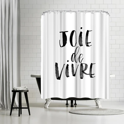 Joie De Vivre Bw by Motivated Type Shower Curtain 71" x 74"