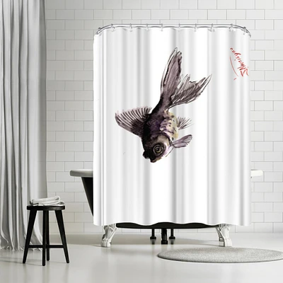 Black Moor 6 by Suren Nersisyan Shower Curtain 71" x 74"