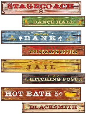 Western Sign Cutouts (Pack of 12)