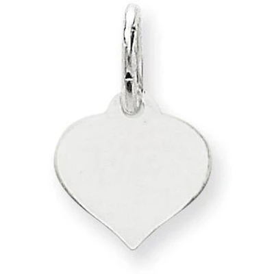 14K White Gold Heart Charm 0.431 grams Jewerly 15mm x 10mm