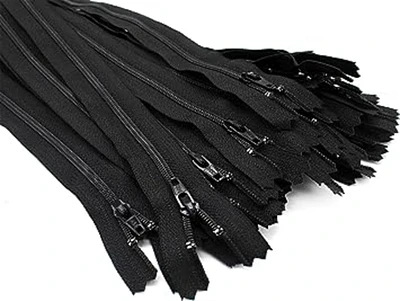 100 YKK Black Zipper (9" Inches) For Slacks, Shirts,Bags, Pouches and Craft projects-Made in USA
