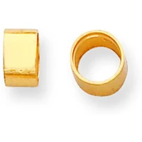 14K Gold Round Stone Seat Open Back Tube Bezel Setting (2.00 To 10.00Mm)