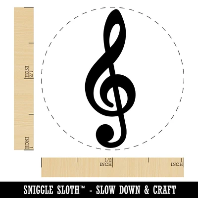 Treble Clef Music Self-Inking Rubber Stamp for Stamping Crafting Planners