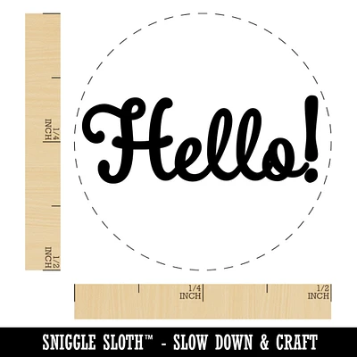 Hello Cursive Self-Inking Rubber Stamp for Stamping Crafting Planners