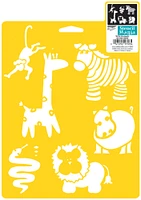 Delta Stencil Mania Stencil 7"X10"-Wild Animals