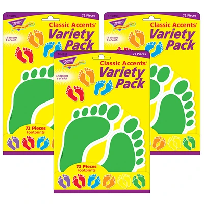 Footprints Classic Accents® Variety Pack, 36 Per Pack, 3 Packs