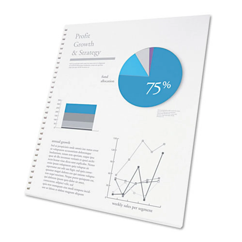 GBC® ProClick Presentation Paper, 96 Bright, 32-Hole. 24lb, 8.5 x 11, White, 250/Pack