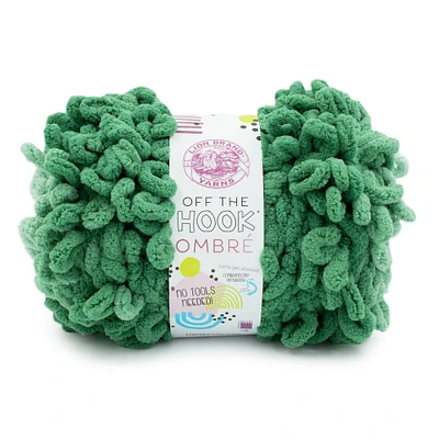 Lion Brand Off The Hook Ombre Yarn-Greenery