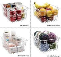 Sorbus Wire Metal Baskets Organizer For Food Pantry, Kitchen, Bathroom, Closet and More