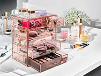 Sorbus Acrylic Makeup & Jewelry Organizer Storage Case- (4 Large, 2 Small Drawers)