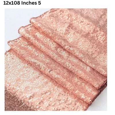 12x108 Inches Shiny Tablecloth Linens 5 pcs