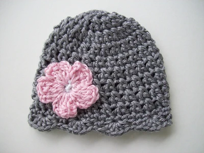 Crochet Newborn Girl Hat, Newborn Baby Girl Beanie, Shower Gift for Girl, Infant Girl Beanie, Coming Home Outfit, Baby Girl, Newborn Hat