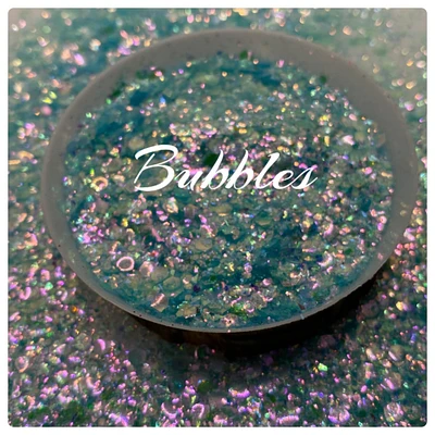 Bubbles: Iridescent holo chunky glitter by TwoFaced Glitters