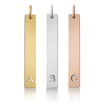 18K PVD Coated Stainless Steel Cutout Initial Pendant