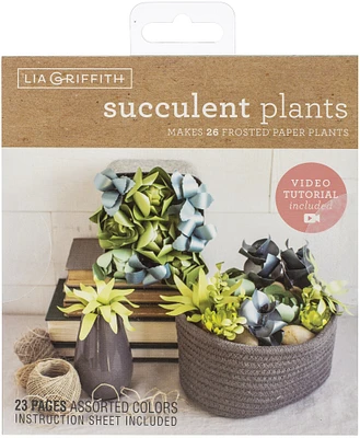 Lia Griffith Paper Stack 6"X6.5" 24/Pkg-Succulents