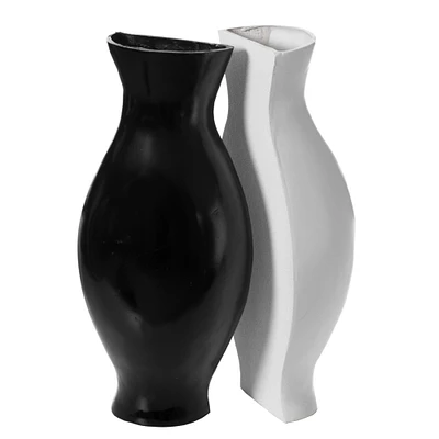 Uniquewise Tall Narrow Vase, Sleek Split Vase, Modern Floor Vase, Decorative Gift, Vase for Interior Design, 24.5 Inch Vase