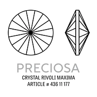 Preciosa Crystal Maxima 16mm Crystal AB Rivoli (Package of 1)