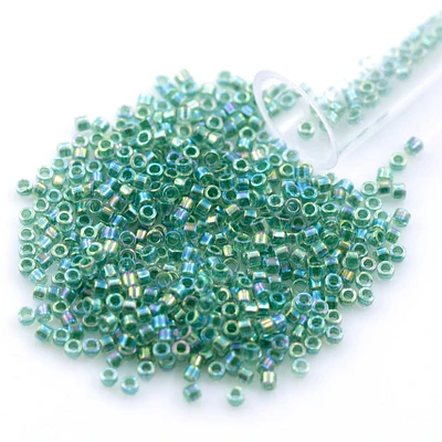 Miyuki Delica Seed Bead 11/0 Transparent Sea Green AB