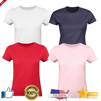 Summer Tees for Women 4.3-oz 100% ring-spun combed cotton Pack Size T-shirts | Perfect-fit, Casual women's tees, Breathable cotton t-shirts, Cool summer apparel | Stay Cool with Summer Women's T-shirts | Soft