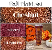 Polyester Glitter - Fall Plaid Glitter Set by Glitter Heart Co.™