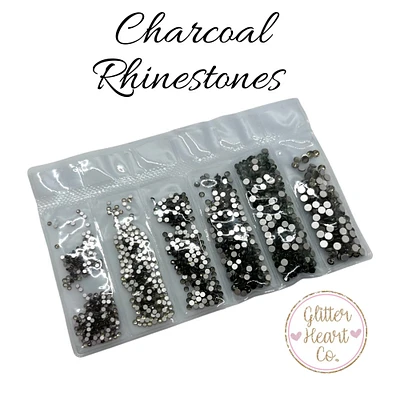 Charcoal Glass Rhinestones by Glitter Heart Co.™