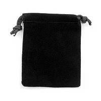 Anti Tarnish Black Drawstring Velveteen Pouch (Anti Tarnish Pouches for Jewelry)